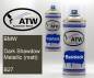 Preview: BMW, Dark Shawdow Metallic (matt), B27: 400ml Sprühdose + 400ml Klarlack - Set, von ATW Autoteile West.